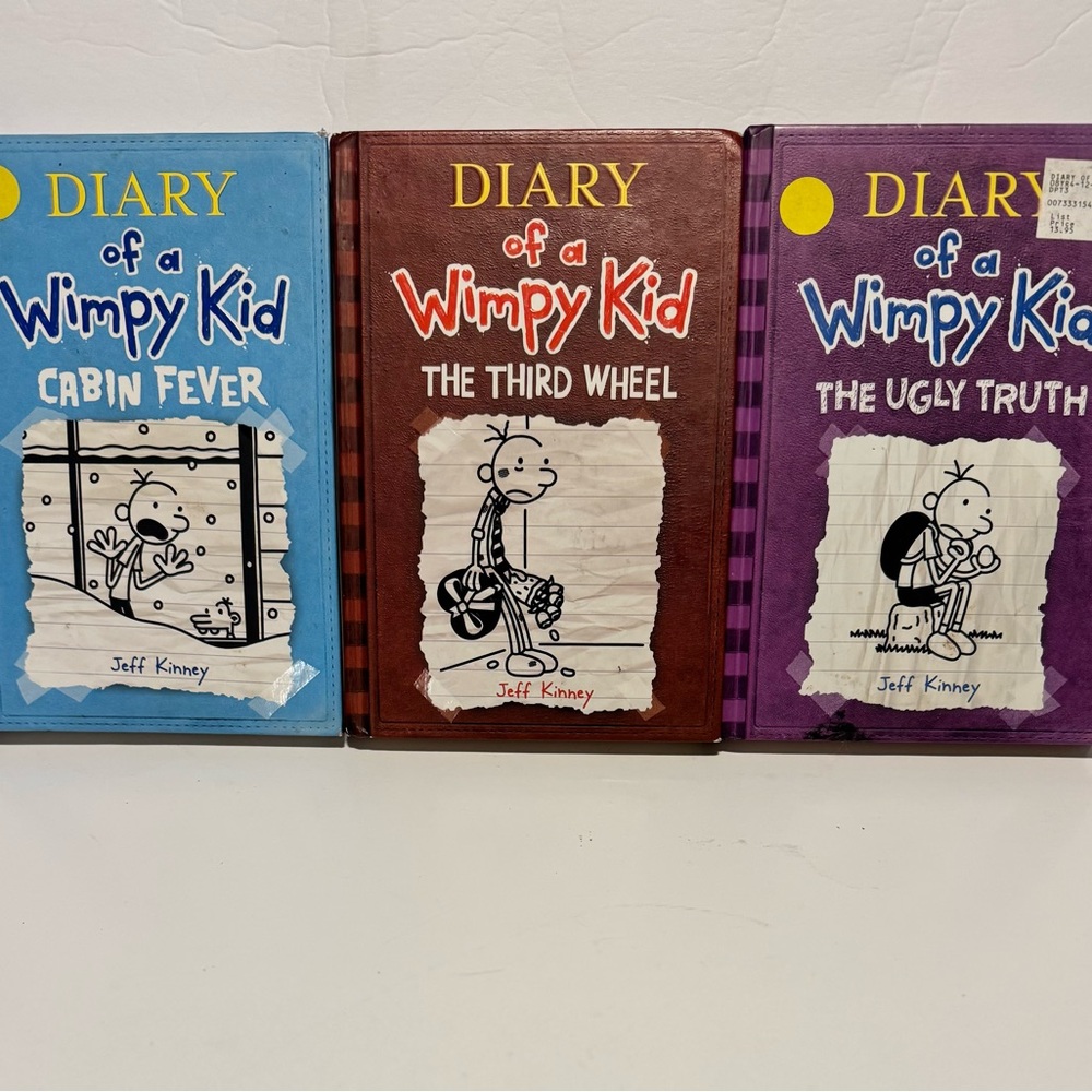 DIARY OF A WIMPY KID 3 Hard back BOOKS, Editions 5, 6, And 7 by Jeff Kinney